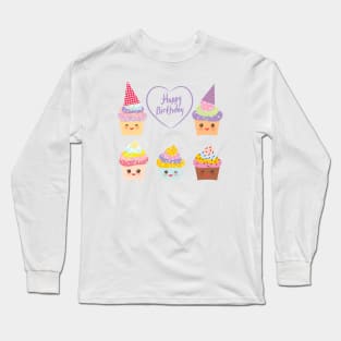 Happy Birthday Cupcake (3) Long Sleeve T-Shirt